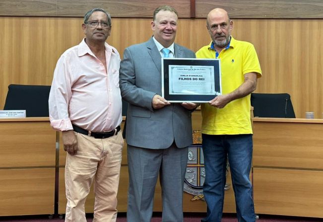 Câmara Municipal entrega Moção de Congratulações e Aplausos nesta quarta-feira, 1.º de Março